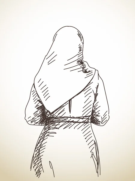 Back Muslim View Stock Vectors Royalty Free Back Muslim