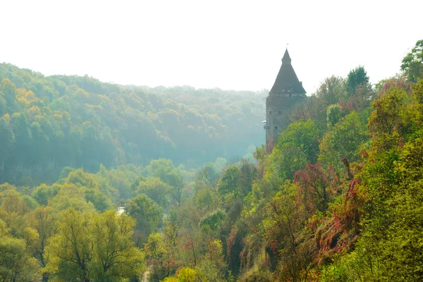 塔波特在古代城市的 Kamyanets-Podilsky — 图库照片