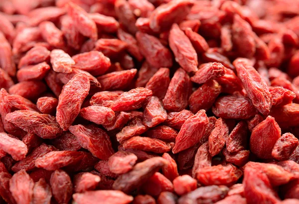 Bakgrund av torkade röda Goji bär — Stockfoto