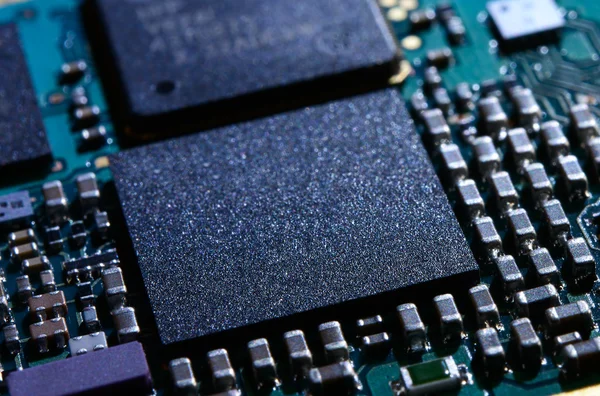 Close up Image of Electronic Circuit Board with Processor — Stock Photo, Image