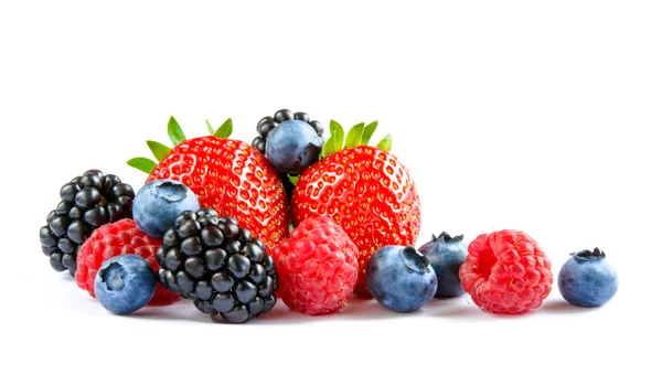 Big Pile of Fresh Berries on the White Background — Stock Photo, Image