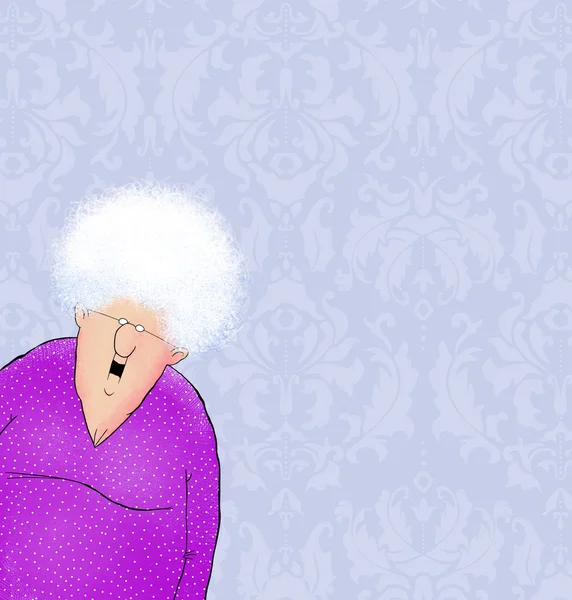Glad gammal dam damast tapeter med utrymme för text — Stockfoto