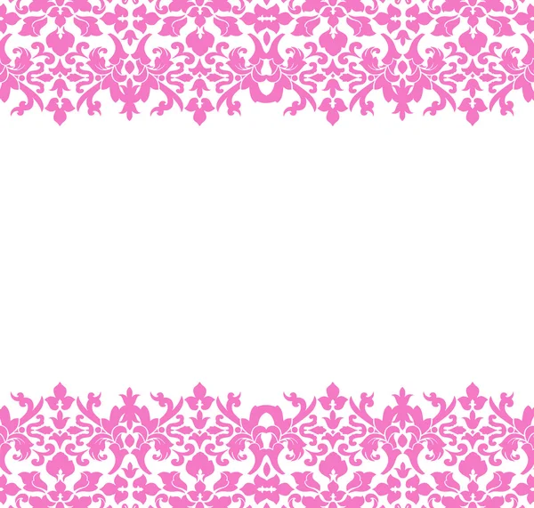 Damask Border pink — Stock Photo, Image