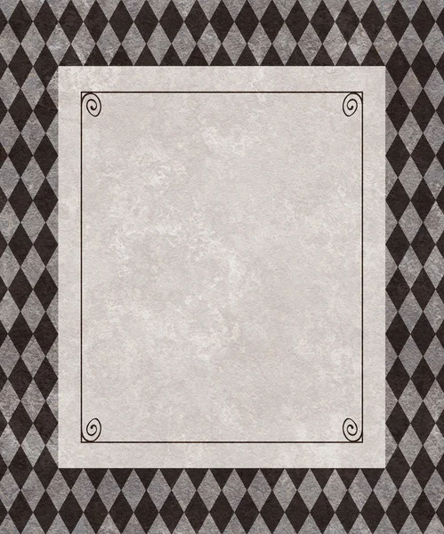 Frame Copy Space on Gray Harlequin — Stock Photo, Image