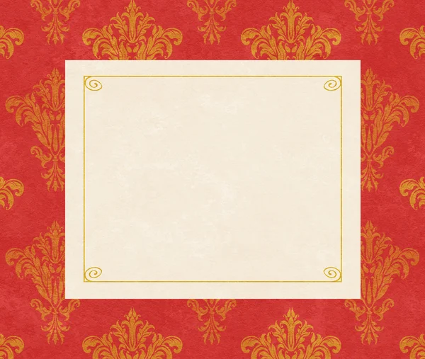 Elegante kopie ruimte op rode damast — Stockfoto