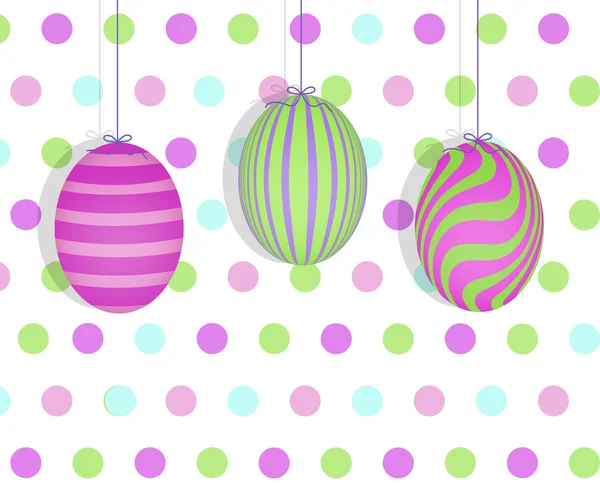 Easter Eggs Hanging in a Row — Stock Photo, Image