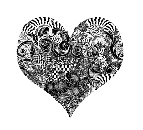 Doodle de tinta de corazón —  Fotos de Stock