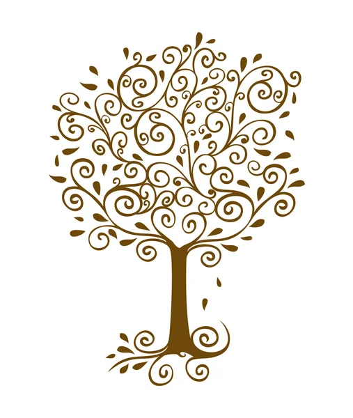 Золоті Curlicue дерево — стокове фото