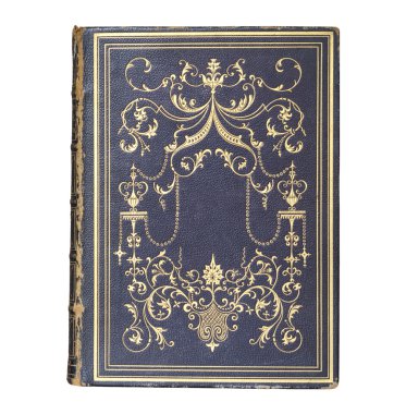 Antiquarian Leatherbound Book Cover clipart