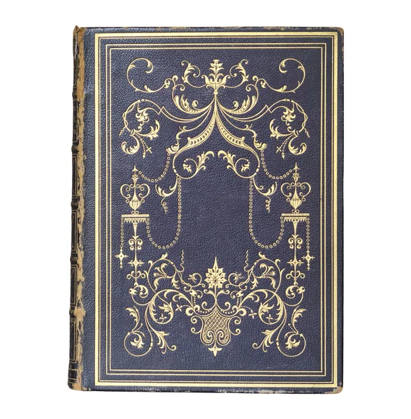 Antiquaire couverture de livre en cuir — Photo