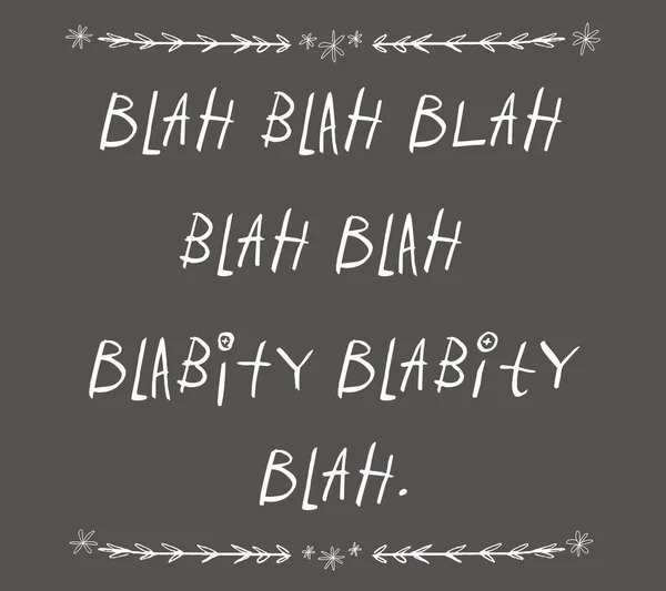 Blah Blah Blah Typography Illustration — Stock Photo, Image