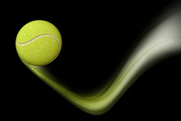 Pelota de tenis tomando un rebote — Foto de Stock