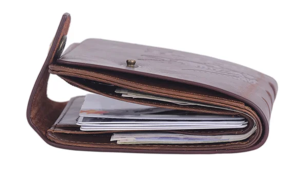 kahverengi deri cüzdan