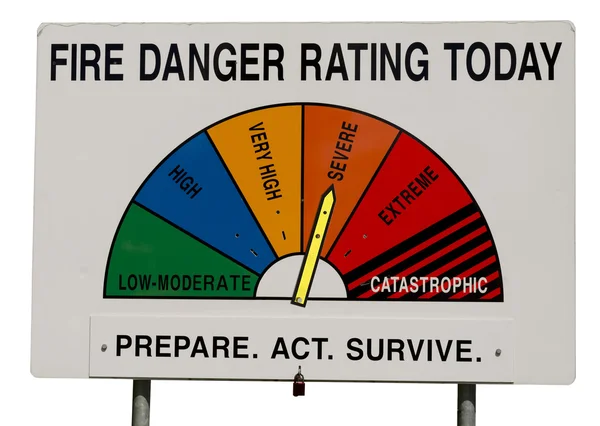 Fire Danger Rating Display Board — Stock Photo, Image