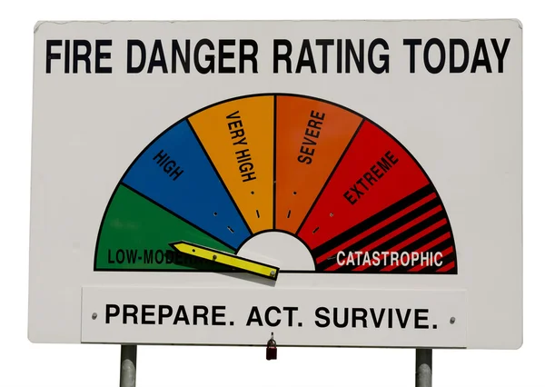 Fire Danger Rating Display Board - Low-Moderate — Stockfoto