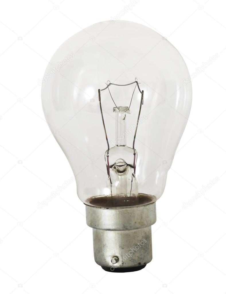 Isolated light bulb on white background