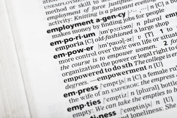 Sözlük closeup fotoğraf güçlendirin