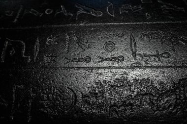 Ancient Egyptian writing, Egyptian hieroglyphs, wall inscriptions clipart