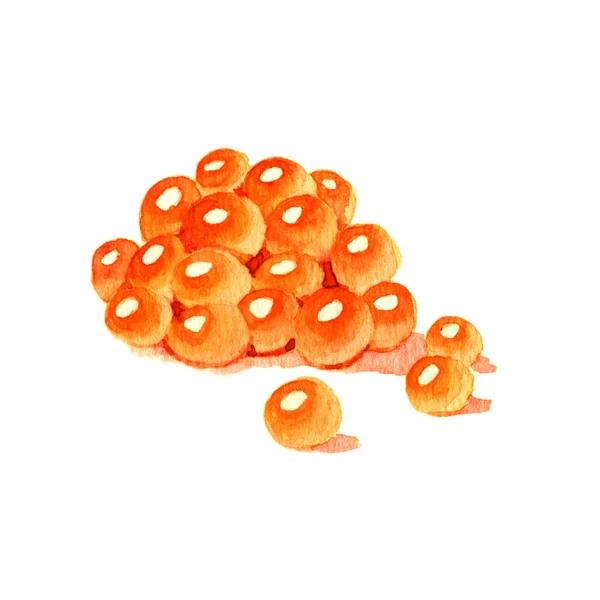 Rød kaviar. Akvarel - Stock-foto