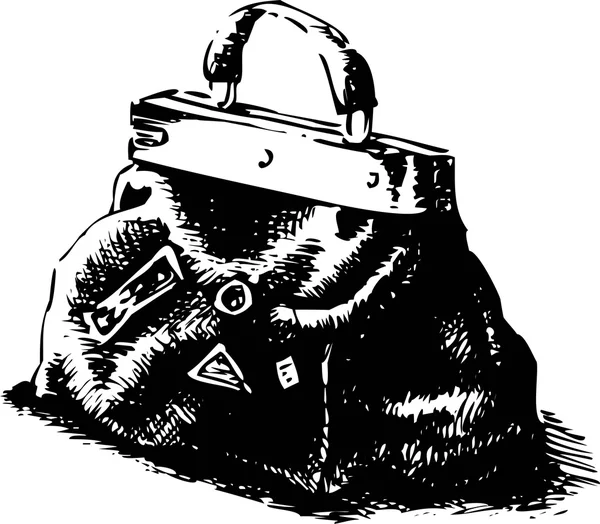 Vieux sac de route — Image vectorielle