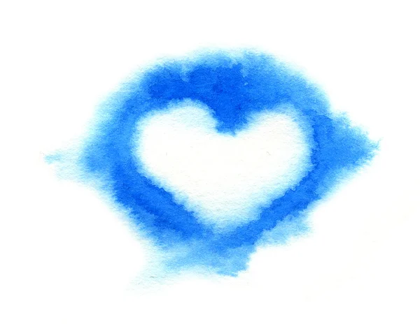 Coeur nuageux. Illustration aquarelle — Photo