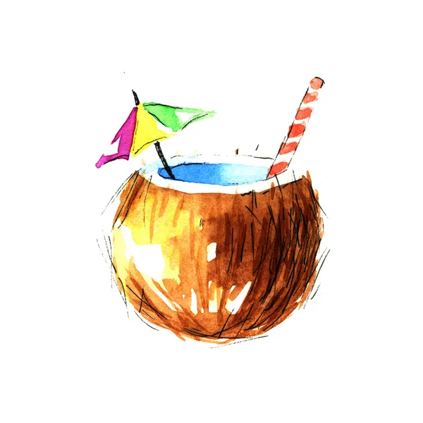 Cocktail de coco — Fotografia de Stock