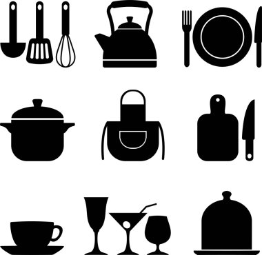 Dokuz mutfak simgeler