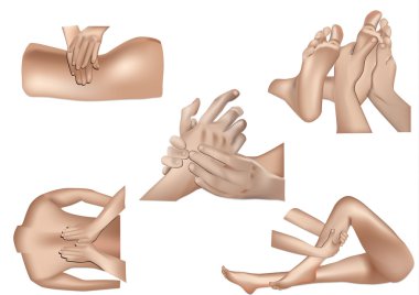 Masaj vektör çizimler