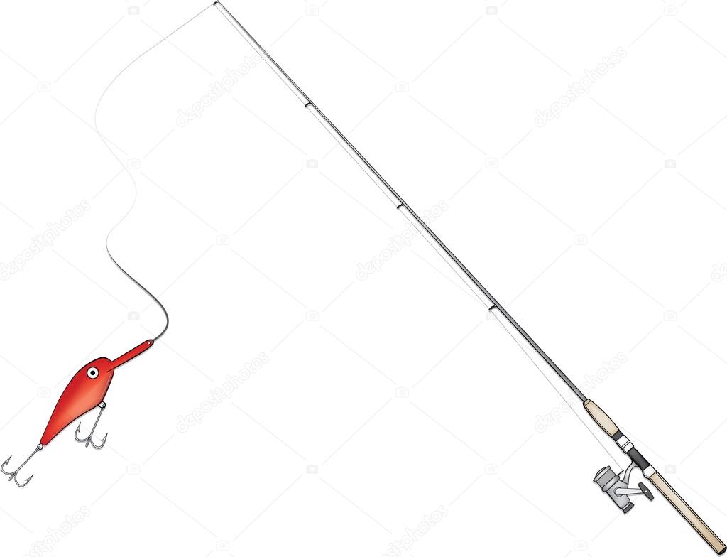 Fishing rod vector illustration