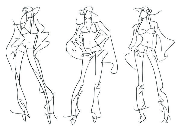 Sketch Fashion Poses - fashion hand drawing