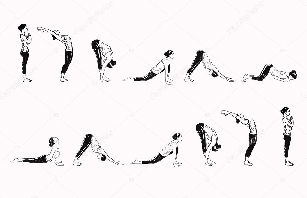 Surya Namaskar - Sun Salutation Complex Of Yoga Asanas