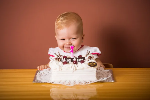 Baby's eerste verjaardag — Stockfoto