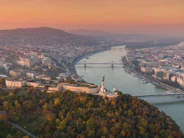 Citadella Budapeşte Nin Hava Manzarası Telifsiz Stok Imajlar