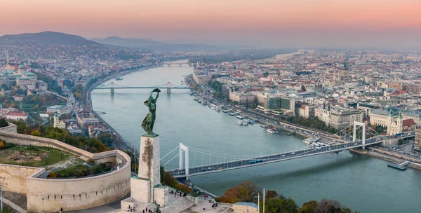 Citadella Budapeşte Nin Hava Manzarası Telifsiz Stok Fotoğraflar