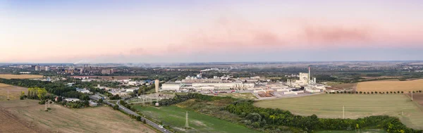 Dunaujvarosの発電所の空中ビュー — ストック写真