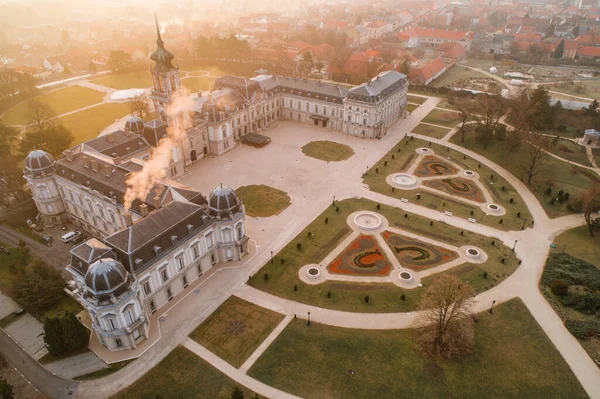 Zamek Keszthely Węgry Zdjęciu Satelitarnym Yahoo — Zdjęcie stockowe