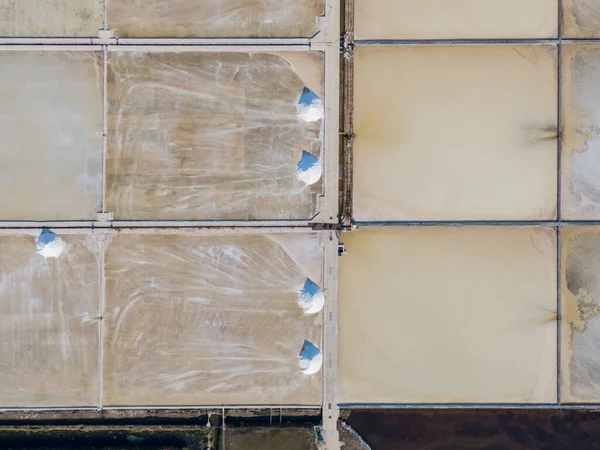 Aerial View Salt Farmer Pond Nin Croatia — Stock Photo, Image