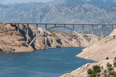 Hırvatistan 'da Güzel Maslenica Köprüsü