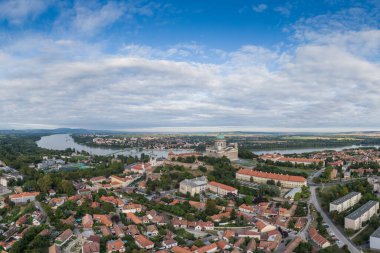 Macaristan 'daki Esztergom Bazilikasının hava manzarası