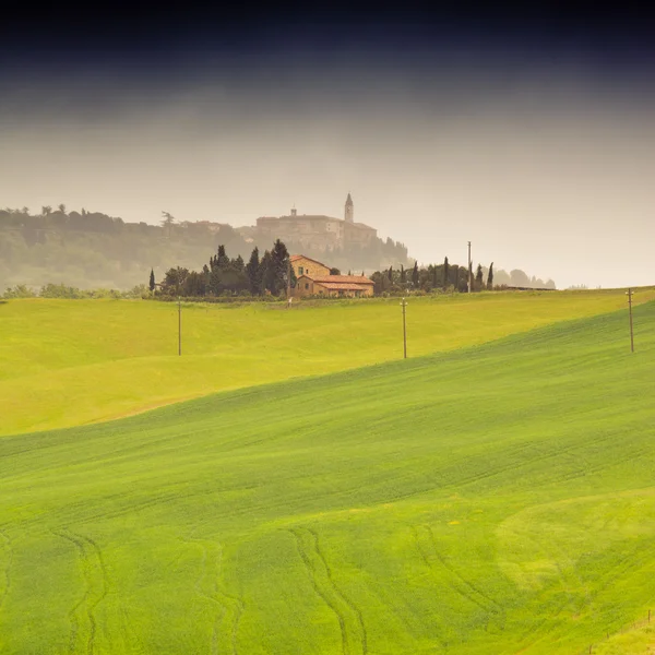 Paisagem típica da Toscana na Itália — Fotografia de Stock