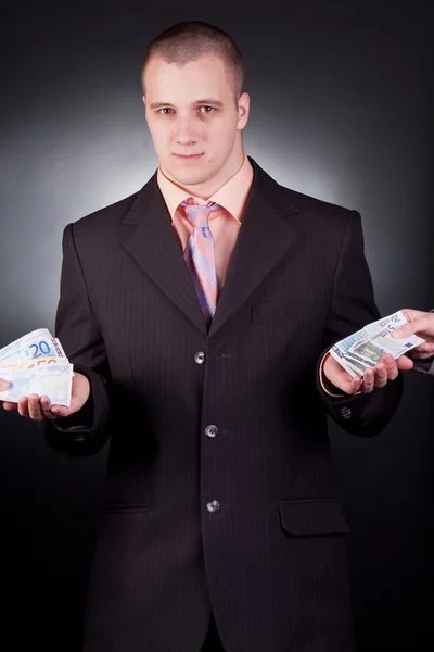 Homem de negócios com dinheiro — Fotografia de Stock