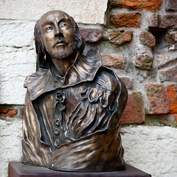 威廉 · 莎士比亚雕像 — 图库照片