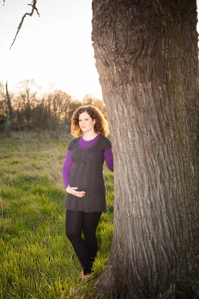 Mooie zwangere jonge vrouw — Stockfoto