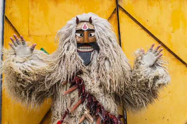 MOHACS, HUNGARY - 02 Mart Busojaras Karnavalı. 02 Mart 2025, Mohacs, Macaristan.