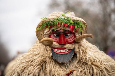 MOHACS, HUNGARY - 15 Şubat: Busojaras Karnavalı. 15 Şubat 2026, Mohacs, Macaristan.