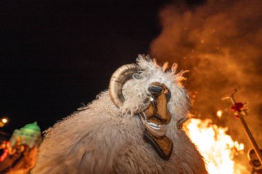 MOHACS, HUNGARY - 17 Şubat Busojaras Karnavalı. 17 Şubat 2026, Mohacs, Macaristan.