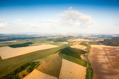 Tarım alanlarının havadan görünüşü