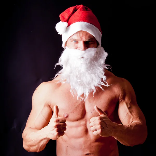 Babbo Natale muscolare — Foto Stock