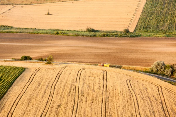 Flygfoto över jordbruksmark — Stockfoto