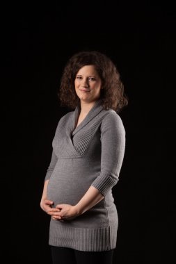 Güzel hamile kadın. 
